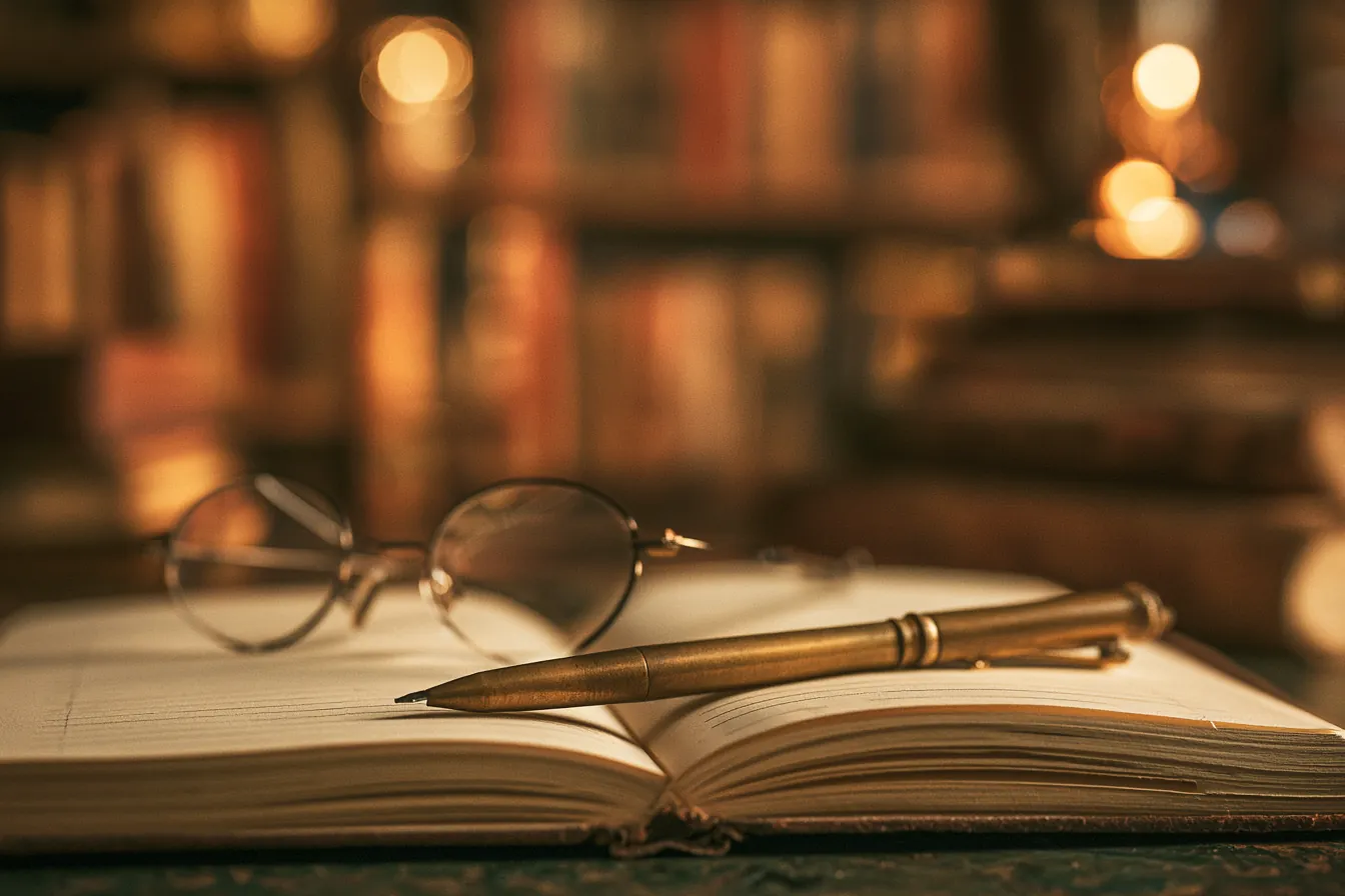 Open notebook with a brass pen ready to write personal loan guides
