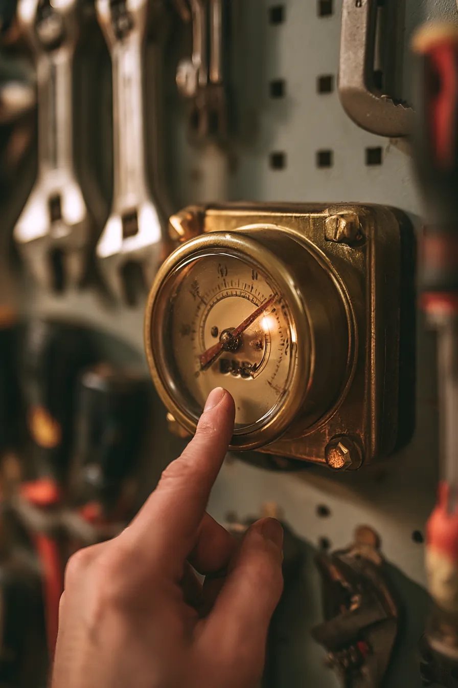Fingertip adjusting an analog dial, like the factors that tune a personal loan rate